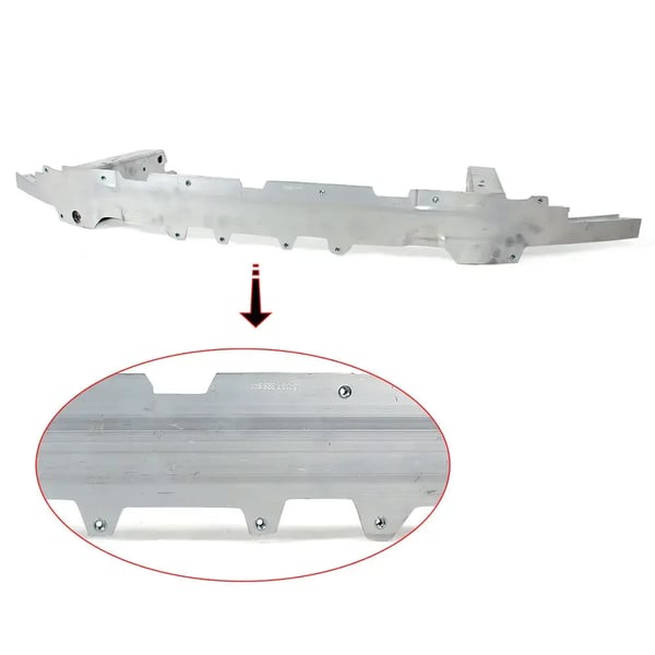 Frontstødfangerforstærkningskrydsmedlem, Aluminiumlegering, Sølvfarve