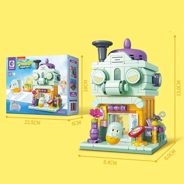 SpongeBob Fyrkantiga Byggsats, Kreativ Skapande, Säkert Material,med låda