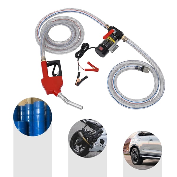 Trådløs Dieseloverførselspumpe, Høj Flow Rate, Selvprimende Design,12V, EU