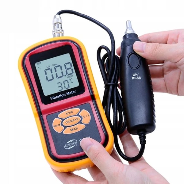 Vibrationsmätare, Digital Display, Kompakt Design, Röd