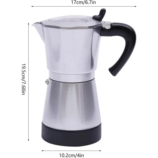 Espresso Maskine, 480W Effekt, 300ml Kapacitet,Sølv