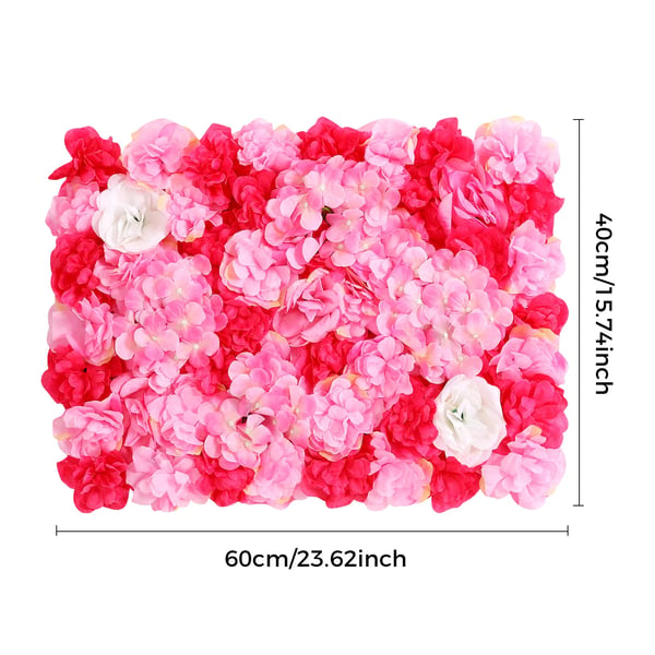 Kunstige Blomsterpaneler, Vægmonteret, Moderne Design,Pink