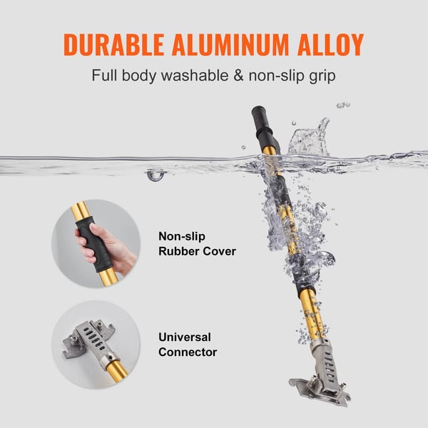 Platt lådhandtag, justerbar längd, halkfri grepp,Gul