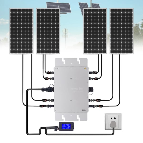 Mikroinverter, Vandtæt Design, Høj Effektivitet,Sølv