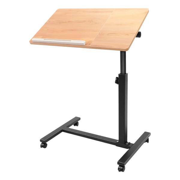 Højdejusterbart skrivebord, Dimensioner 58-90 cm, Skrivebordsstørrelse 60 x 34,5 cm, Bunden størrelse 57 x 41 cm, 4 universelle hjul