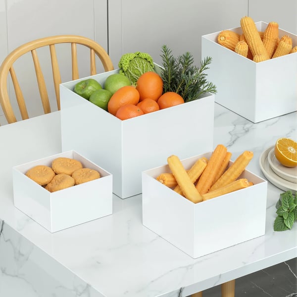 Acryl Display Stativ, Alsidig til Fester, Stabelbart Design,Hvid