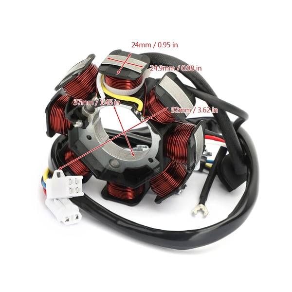 Generator Stator, Kompatibel med TTR50 TT-R50 2006-2020, 8 Poler, 6 Tråde, 6 Stifter, Højkvalitets Kobber