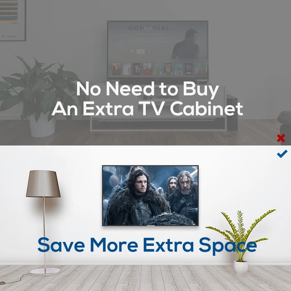 Væg TV-beslag, fuld bevægelse design, justerbar hældning og drejning,sort