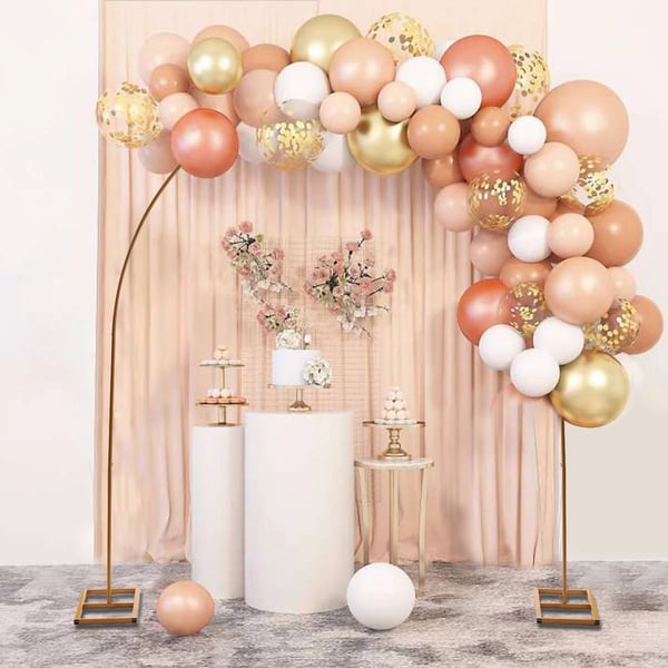 Bröllopsbåge Ställning, Hållbar Järnram, Elegant Bakgrund för Evenemang,Guld, XXL