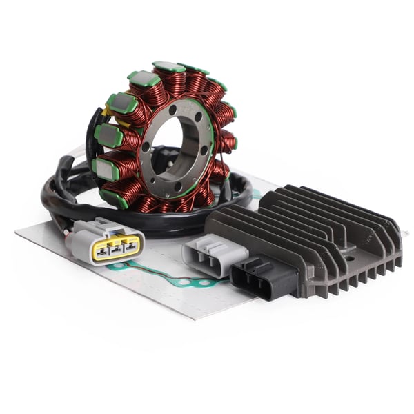 Magneto Stator og Spændingsretter, Højkvalitets ledende materiale, Kompatibel med Kawasaki ZX600 Ninja ZX-6R 2009-2017, Direkte pasform erstatning