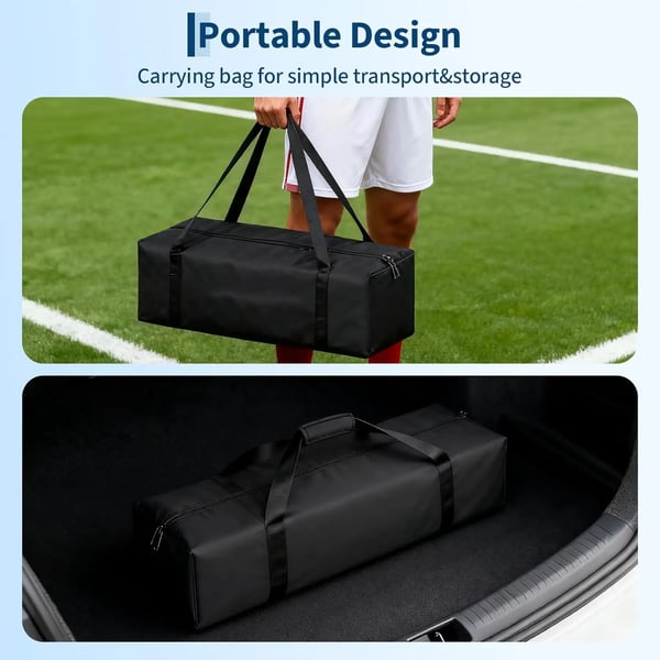 Fodboldmål, Bærbart Design, Kraftig Konstruktion,HVID