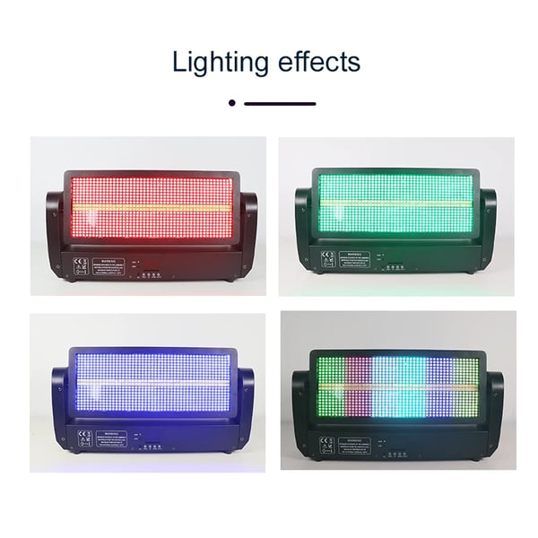 Bevægelseshoved Strobe Lys, 400W, DMX512 Kontrol,EU stik, RGBW