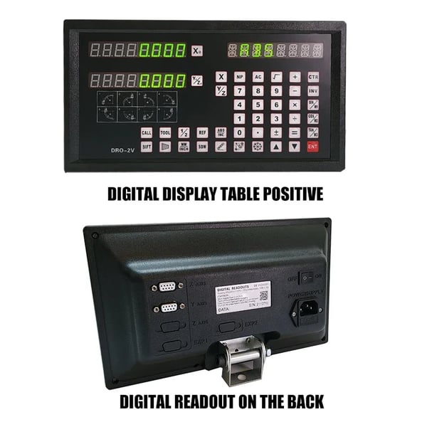 Digital aflæsningsdisplay, 2-akset, høj præcision,DRO-2V