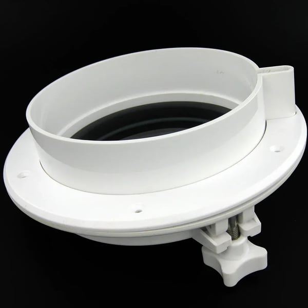 Båd Porthole Vindue, 4mm Hærdet Glas, Holdbar ABS Konstruktion,Hvid 8tommer