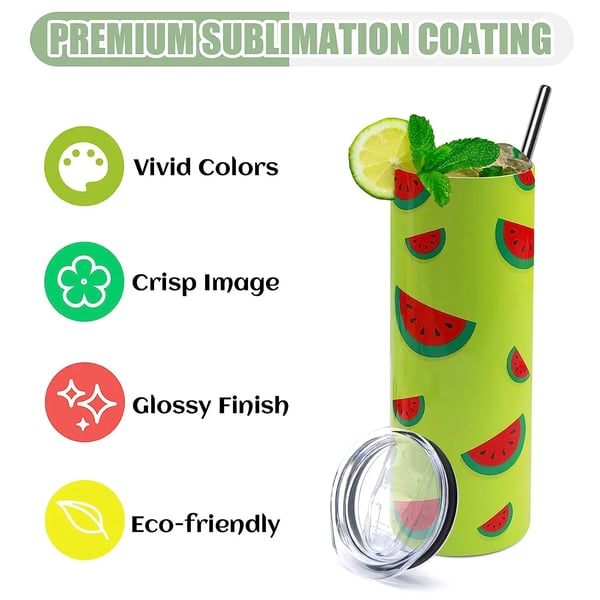 Sublimation Tumblere, 20 Oz Kapacitet, Fuldstændig DIY Sæt,8stk, 20oz