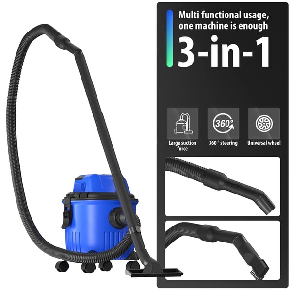 Støvsuger, 4800W effekt, 15L kapacitet, poseløs design, 16Kpa sugeevne, 2m strømkabel
