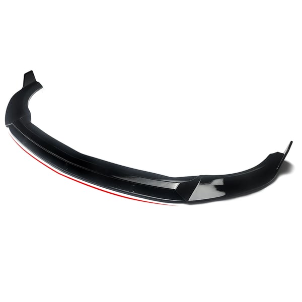 Front Bumper Splitter Lip, AMG Stil, Nem Installation,Glansende sort