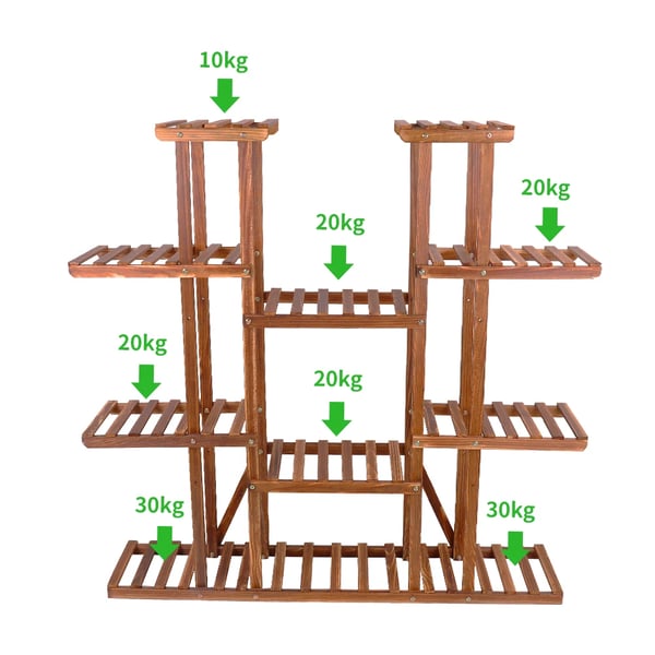Plantehylde, Multi-Niveau Design, Robust Konstruktion,Brun