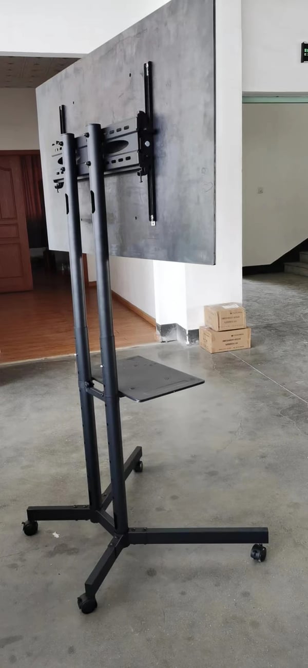 TV Stand Mount, Justerbar Højde 102cm-152cm, Max VESA 600x400mm, Max Belastning 45kgs, Til 32-70 tommer TV'er, Gulvinstallation