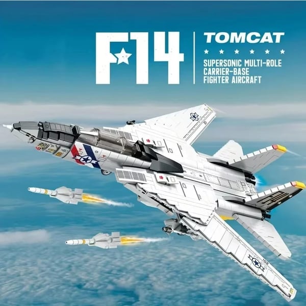 Flyvemaskinemodel, MOC-design, 1443 dele,F14, Med Kasse