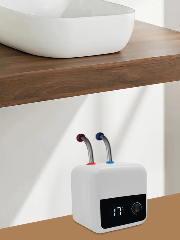 Elektrisk Vandvarmer, Øjeblikkelig Varmt Vand, Kompakt Design,HVID