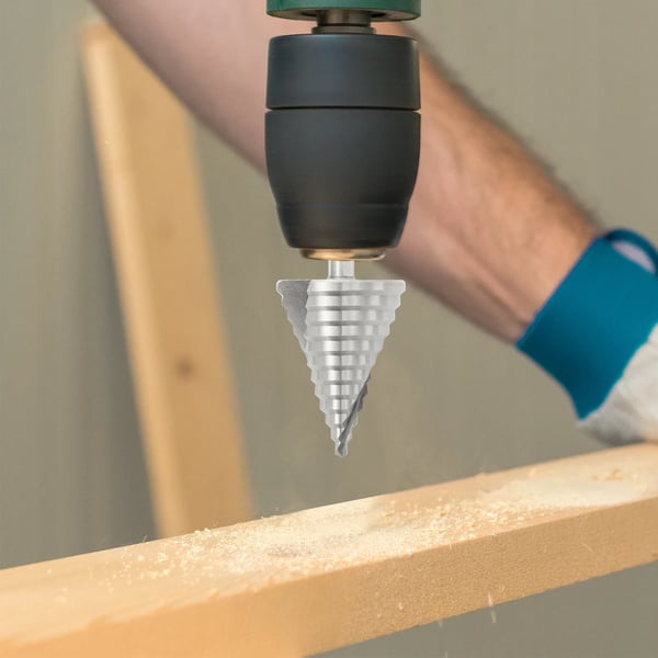 Stegborr, hållbart HSS-material, flera storlekar på hål,Silver