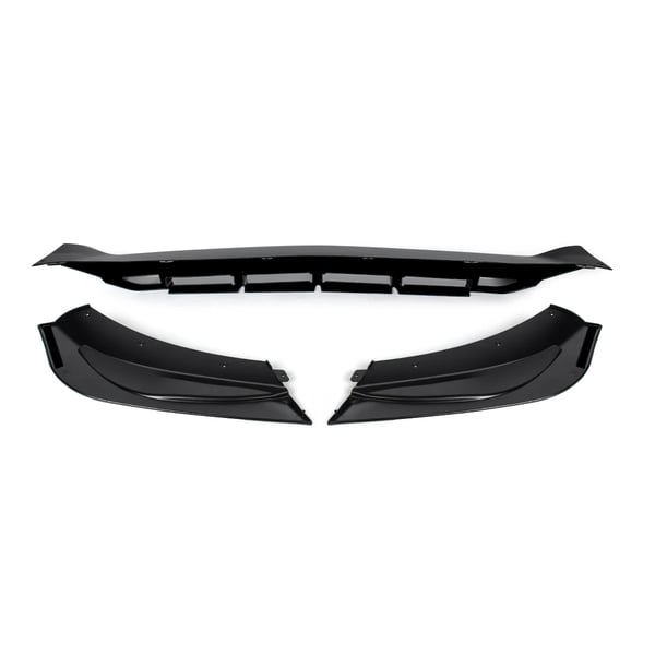 Front Lip Splitter, Holdbar ABS Konstruktion, Skræddersyet Pasform til Mercedes Benz,Glansfuld Sort