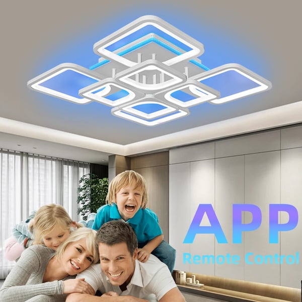 Loftlampe, RGB Stemningsindstillinger, Moderne Design,HVID