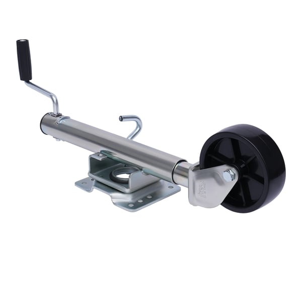 Automatisk Jockeyhjul, 1200 lb belastningsevne, galvaniseret stål konstruktion, foldbart design