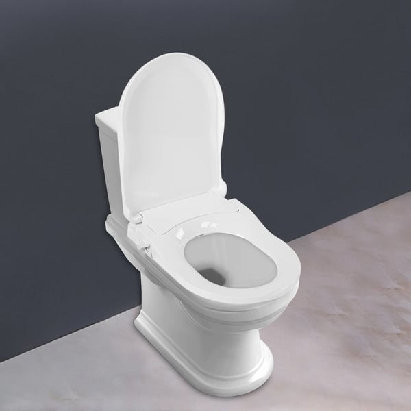 Bidettoalettlock, Dubbelmunnsystem, Ergonomisk Design,Vit