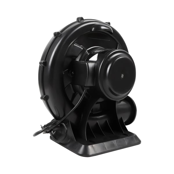 Radialfläkt, 370W effekt, högtryck, kompakt design,svart