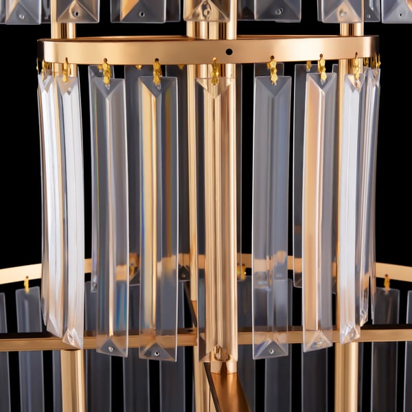 Blomsterstand, 5-lags design, elegant guldfinish,Guld