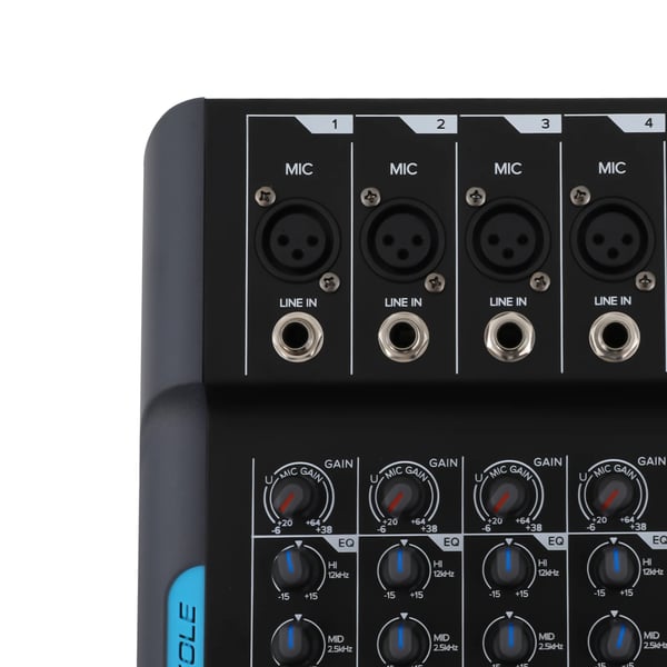 Äänimikseri, 10 kanavaa, Bluetooth-yhteys,musta