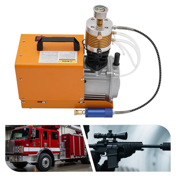 Luftkompressor Pumpe, 30MPA Maksimalt Tryk, Holdbar Konstruktion,220V, EU, Orange