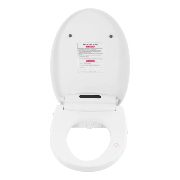 Intelligent Toilet Cover, Opvarmet Sæde, Fjernbetjeningsfunktioner,220V, EU Stik, HVID