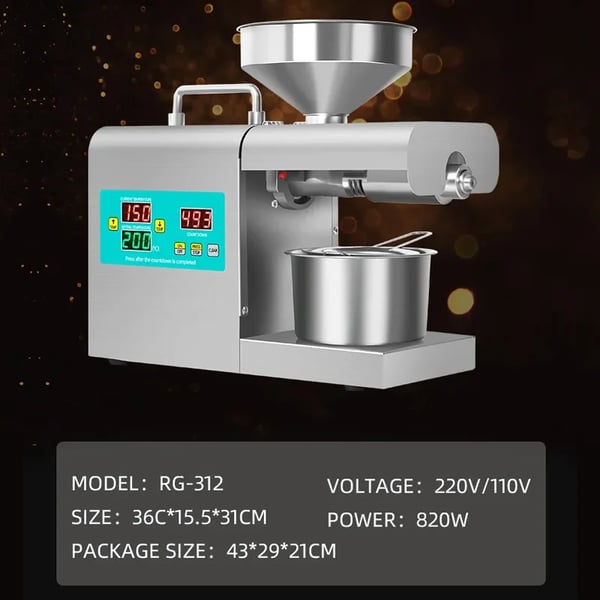 Oliefryser, Digital Temperaturkontrol, Rustfrit Stål Design,RG312