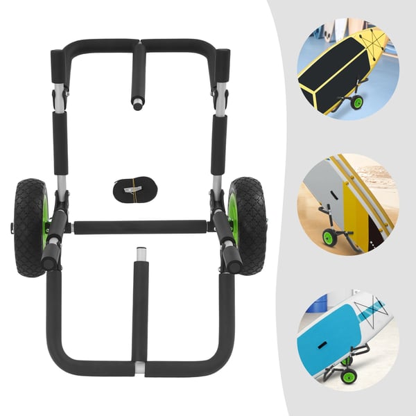 Transportvogn, Aluminiumkonstruktion, 80 kg kapacitet,sort
