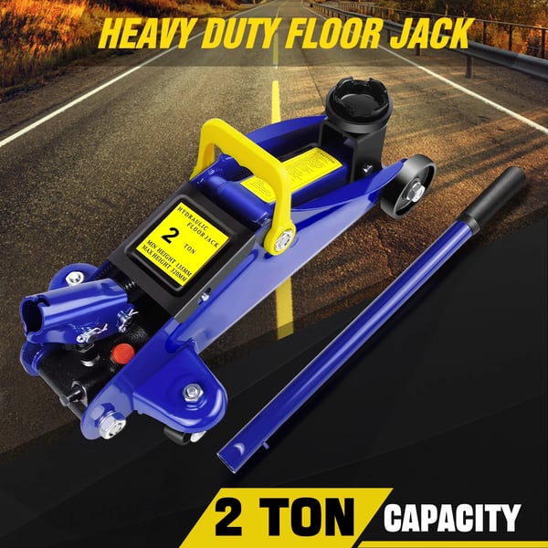 Hydraulisk Trolley Jack, Stålmateriale, Løftehøjde 135-320 mm, Varevægt 7,2 kg, CE-certificering, 360° Hjuldesign