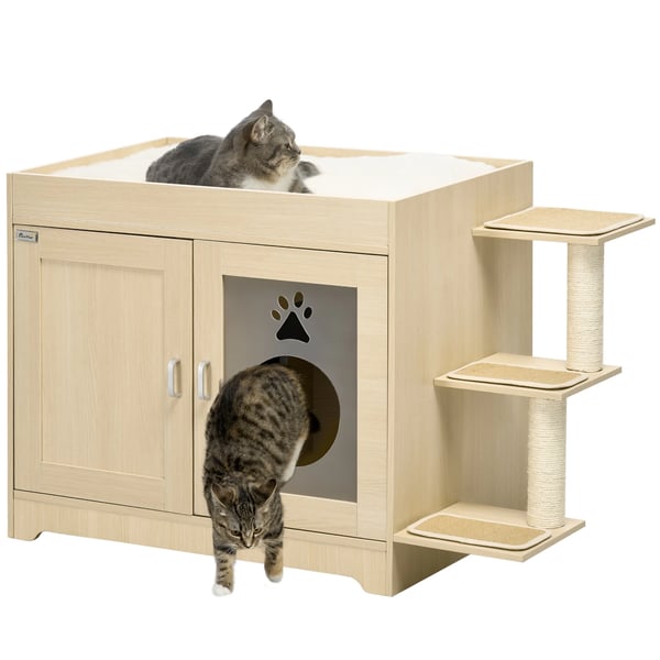 Kattebakke, Lukkede Design, Behagelig Seng,Egetræ, 107x54x70 cm