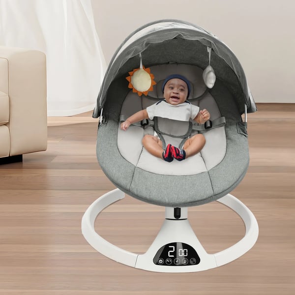 Elektrisk Baby Gyngestol, Bluetooth Vuggesange, Auto-Sensor Gynger,Grøn