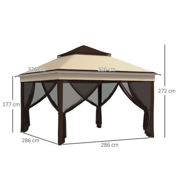 Folding Tent, Justerbar Højde, Myggenet Vægge