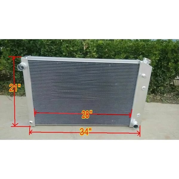 Radiator, Højkvalitets aluminium, Optimeret kerne størrelse, Øget kølekapacitet, Passer til 1973-1991 modeller, 100% svejset konstruktion
