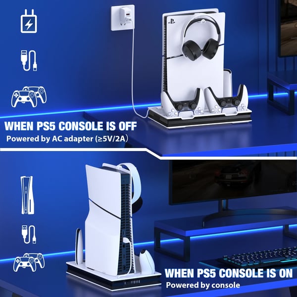Kølestand, justerbare blæserhastigheder, dual controller opladning, USB udvidelsesporte,BEBONCOOL S5000