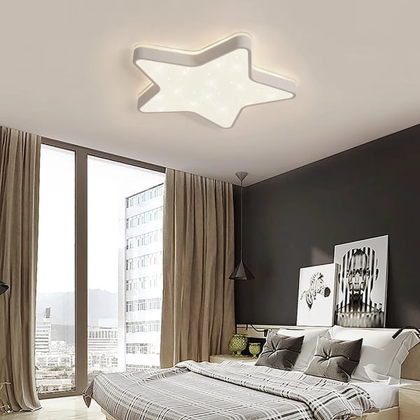 Loftlampe, Dæmpbar, Fjernbetjening,HVID