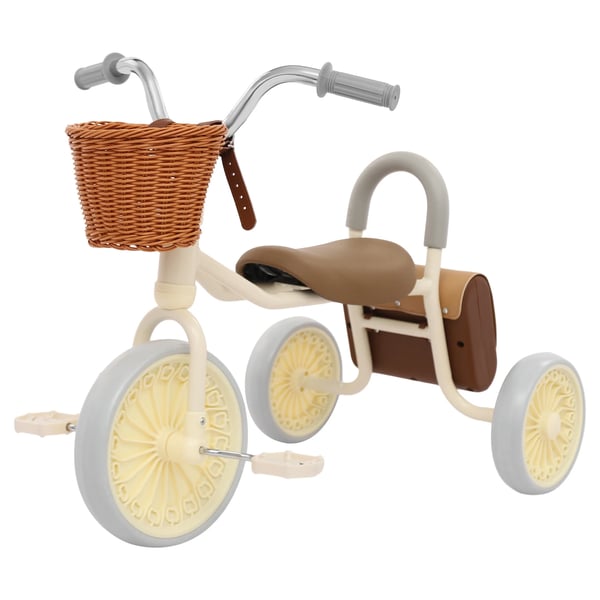 Multifunktionel Retro Børnecykel, Egnet til Aldre 2-6, Belastningskapacitet 30 kg, Fritstående Samling