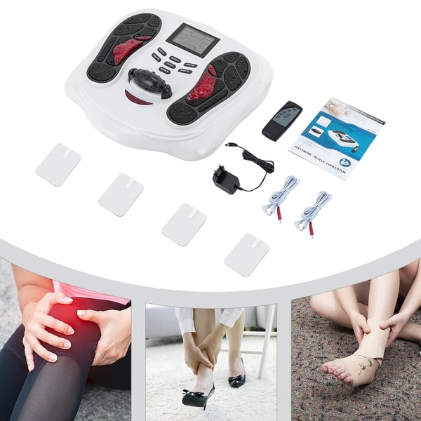 Fotmassageapparat, Elektrisk, Fjärrstyrd, VIT