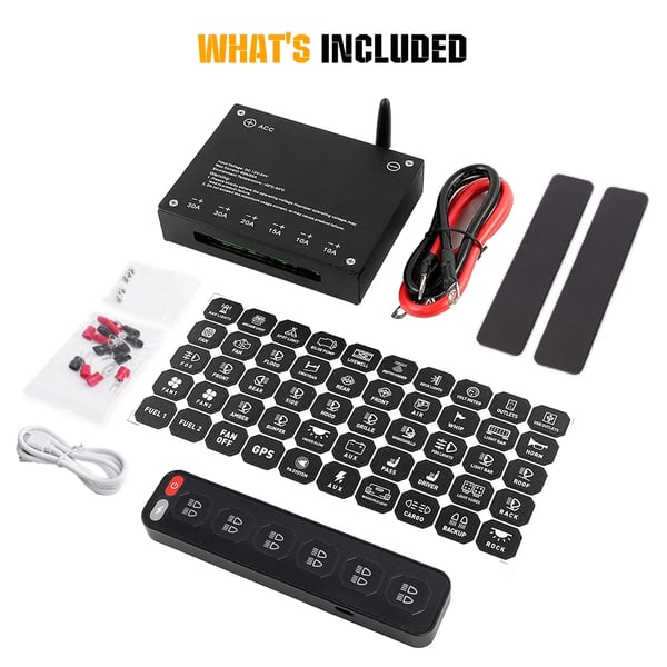Trådløs Switch Panel, 6 Gang Kontrol, Vandtæt IP68,6 Gang Trådløs