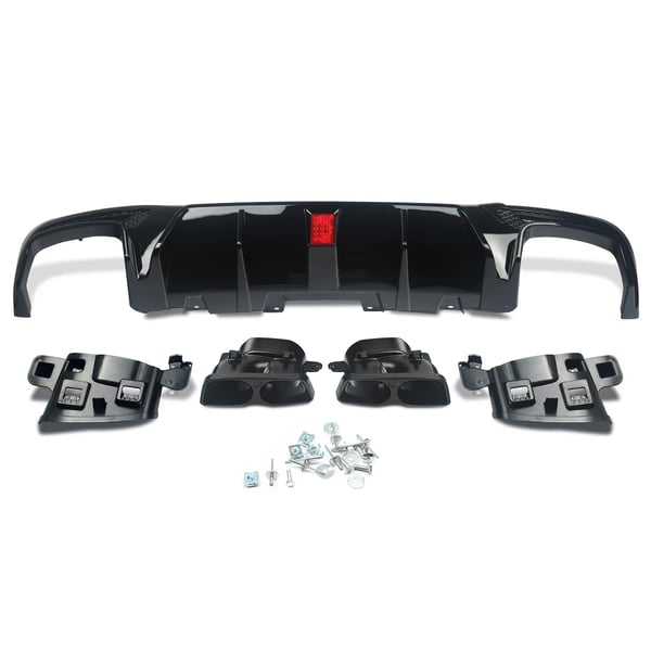 Bageste kofanger diffuser, passer til AMG Line kofangere, holdbar PP plast,som vist