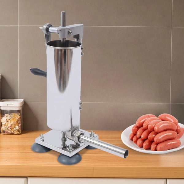 Makkaratehtaan täyttölaite, manuaalinen käyttö, 3L kapasiteetti,Vaaleanharmaa