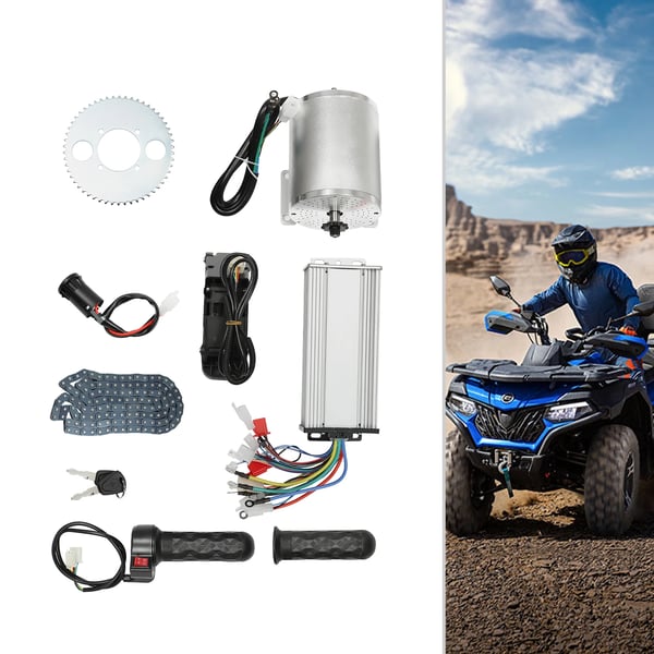 Børsteløs Motor Kit, 3000W Effekt, 48-72V Spænding, Nominelt Moment 5.4 N.m, Egnet til Elektriske Motorcykler og Cykler